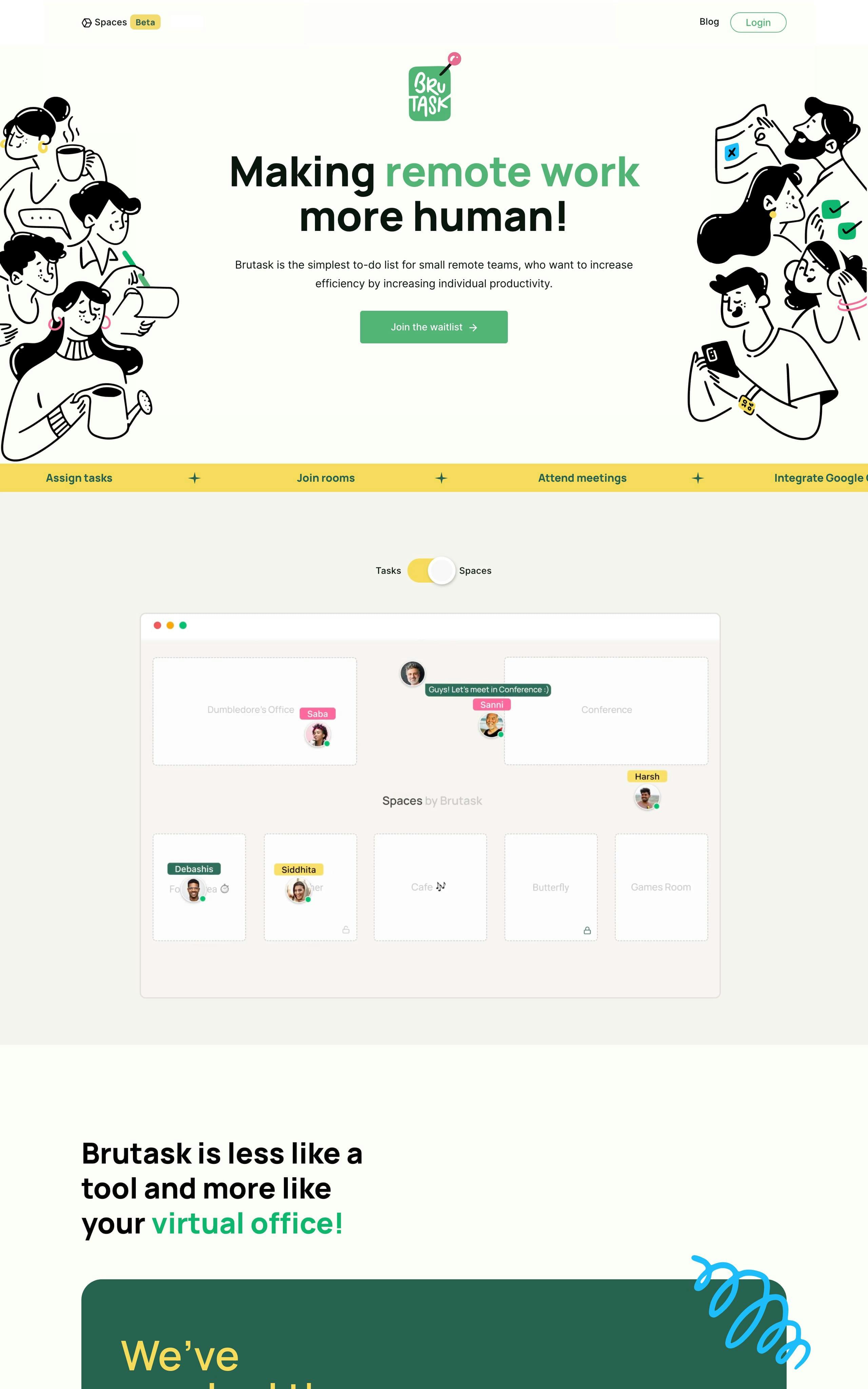 Spaces by Brutask Website Screenshot