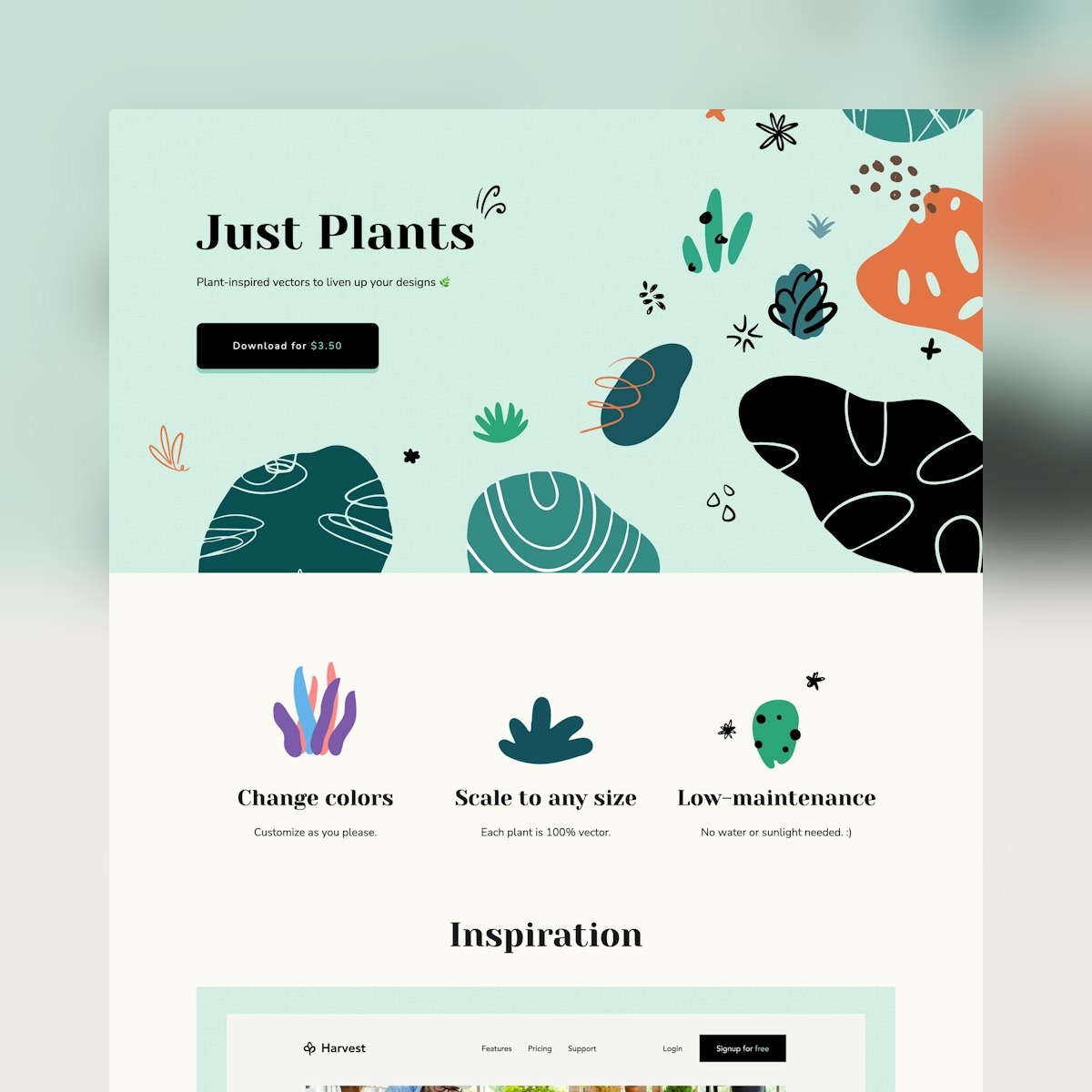 website design idea #335: Website Inspiration: Just Plants
