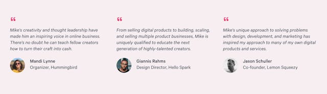 Liftoff Course Testimonials Preview