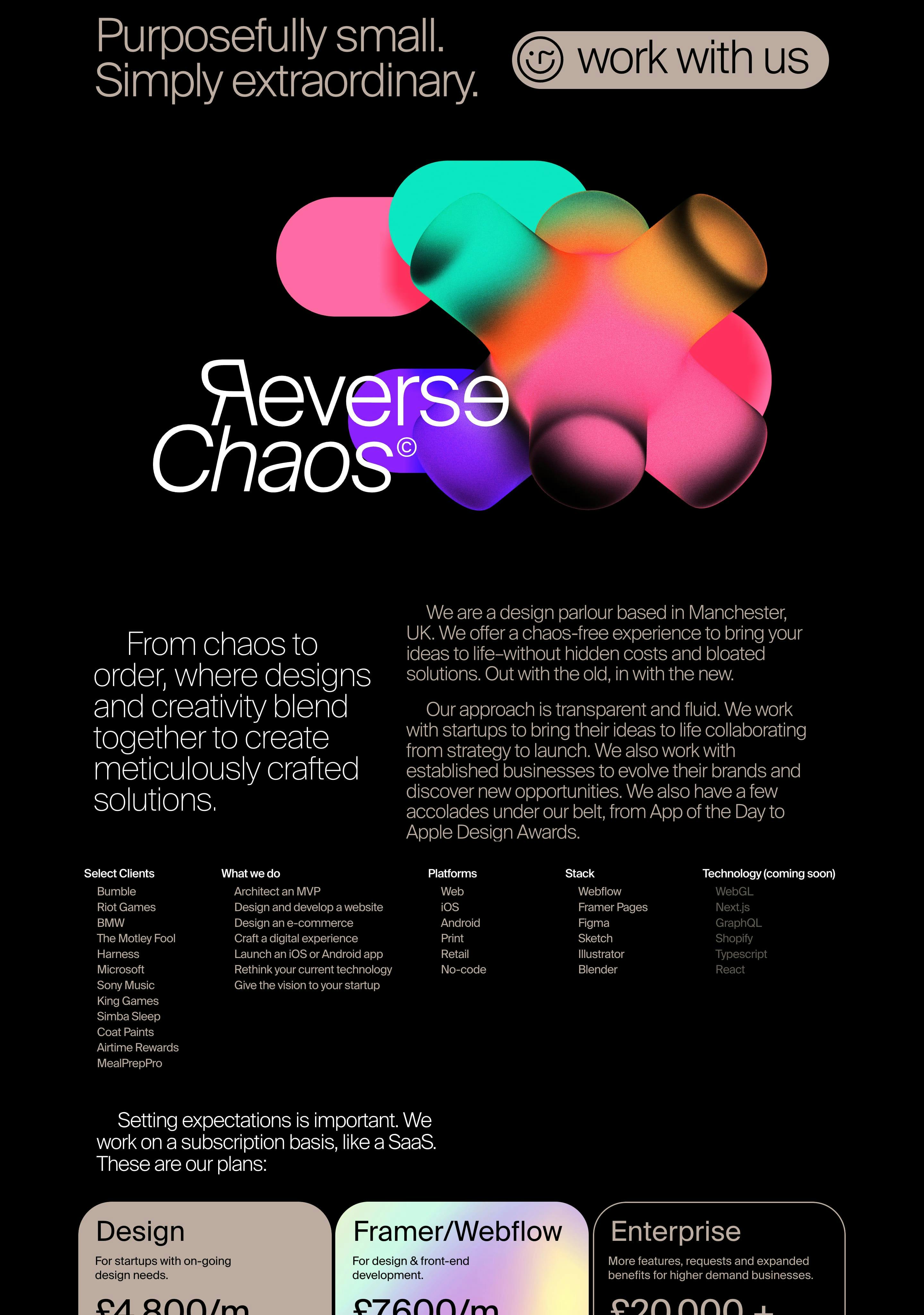 Reverse Chaos Website Screenshot