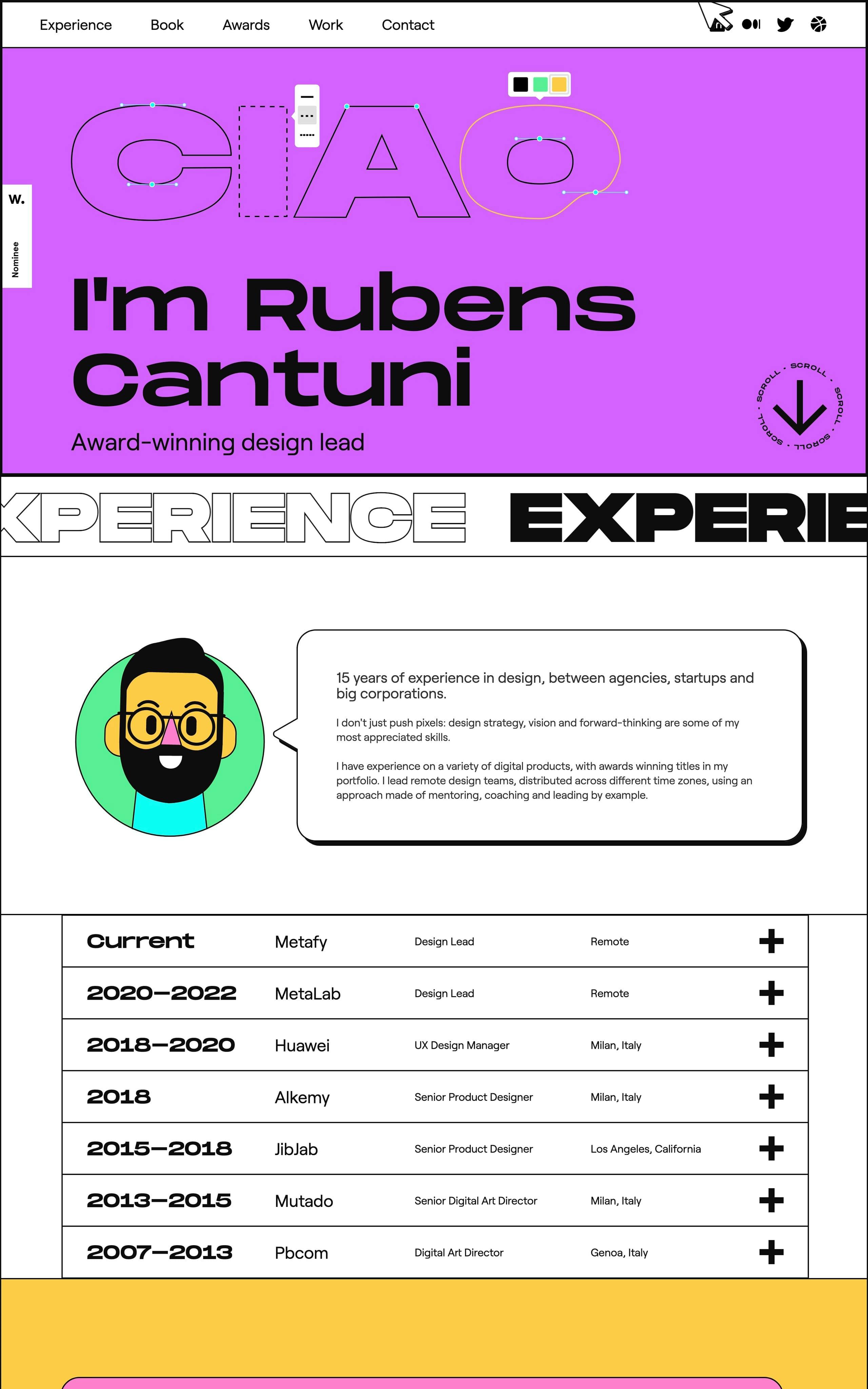 Rubens Cantuni Website Screenshot