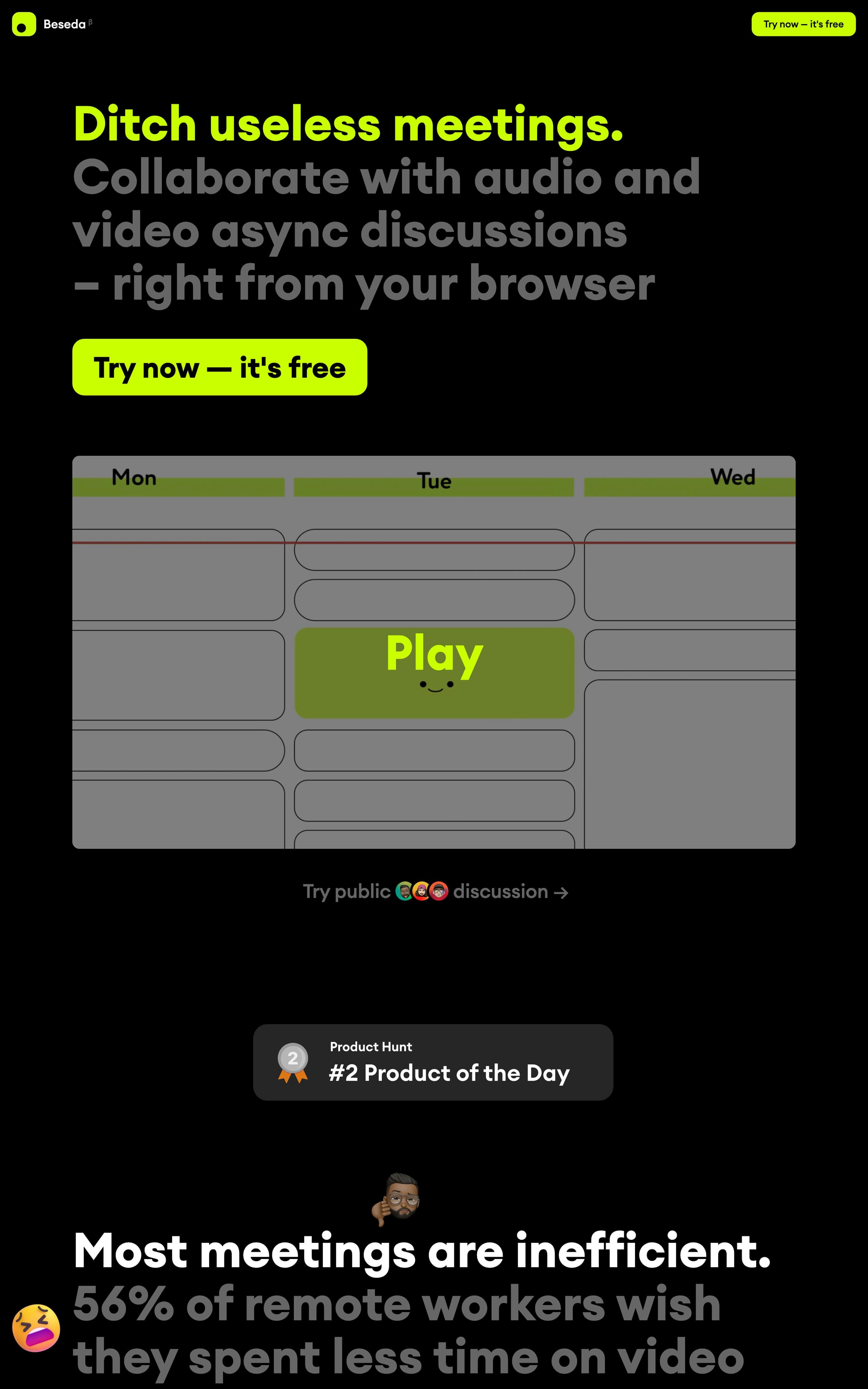 Beseda Website Screenshot