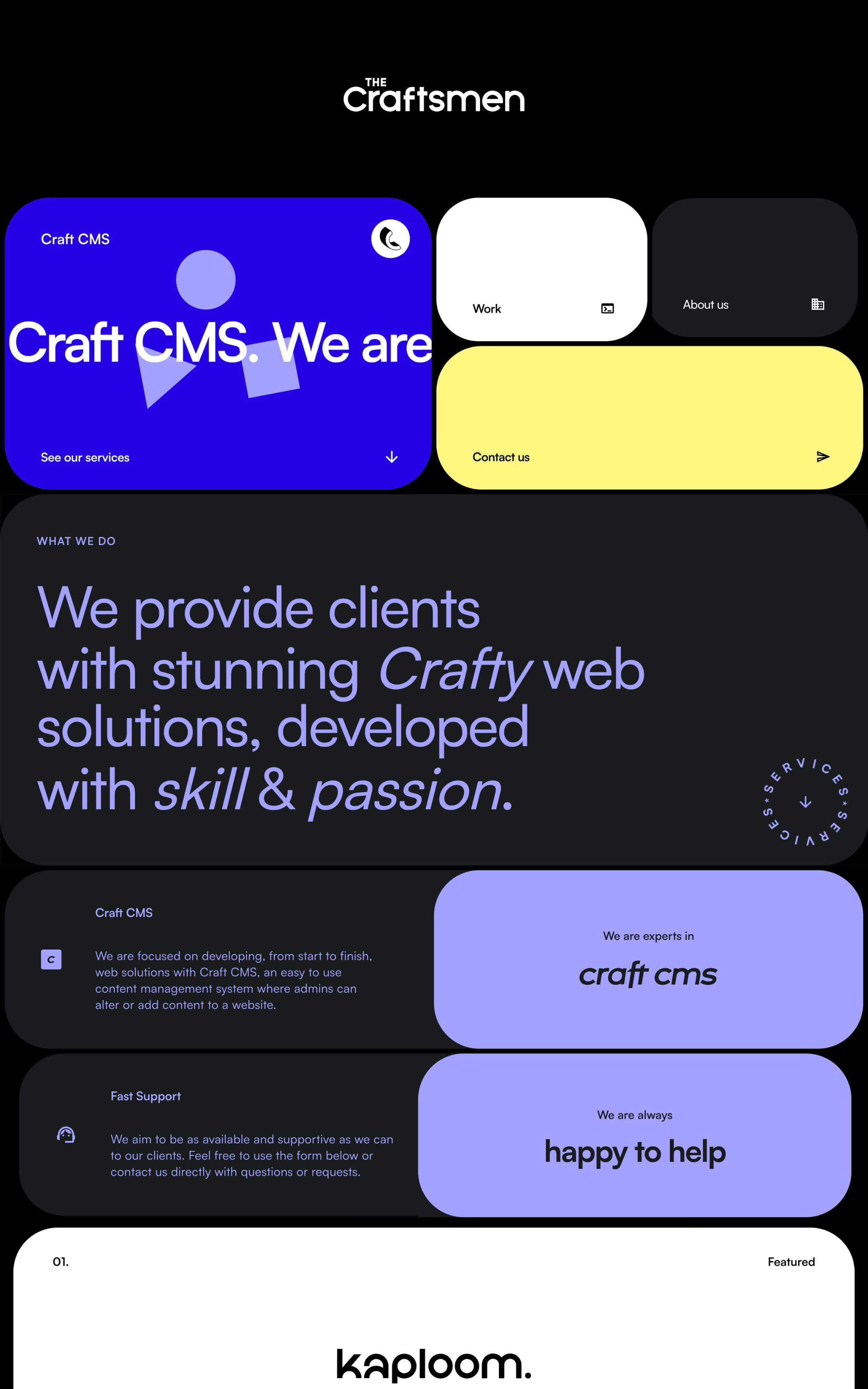 The Craftsmen Agency Website Screenshot