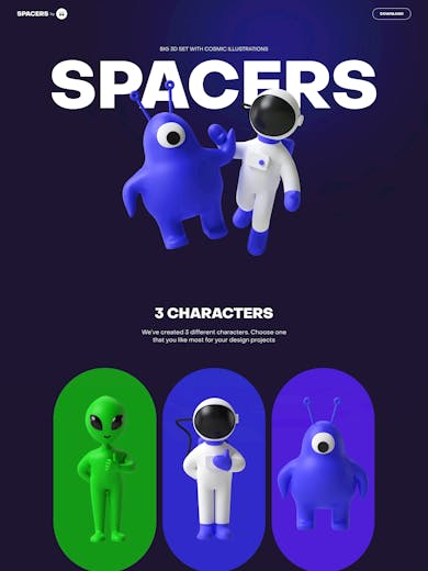 Space 3D Illustrations Thumbnail Preview