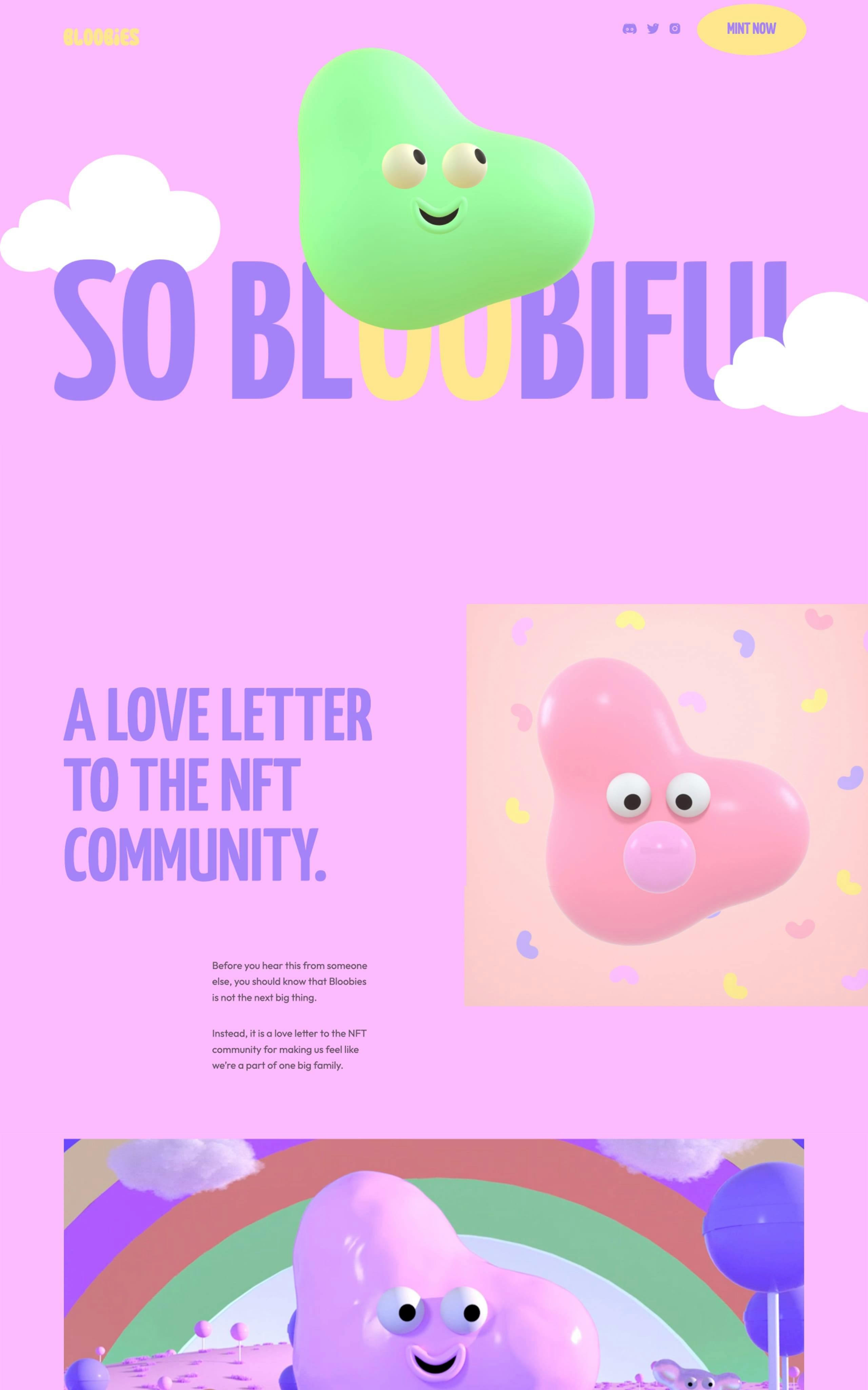 Bloobies Website Screenshot