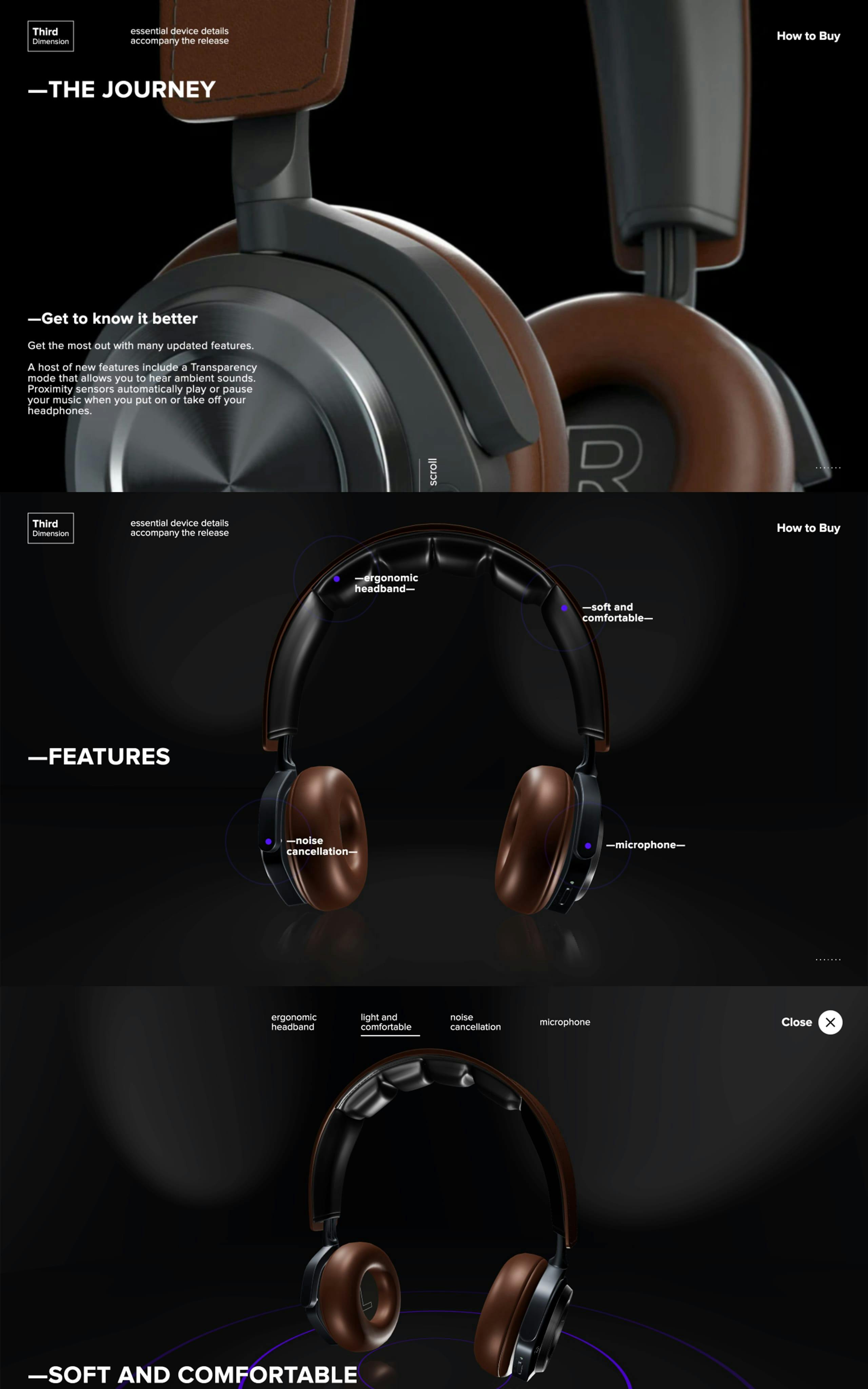 Third Dimension Headphones Website Screenshot