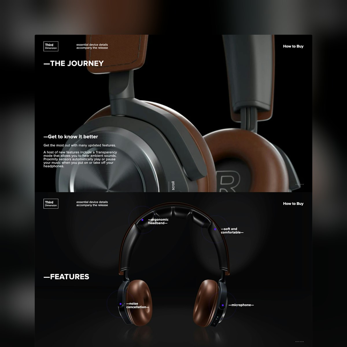 Product Page screen design idea #311: Website Inspiration: Third Dimension Headphones