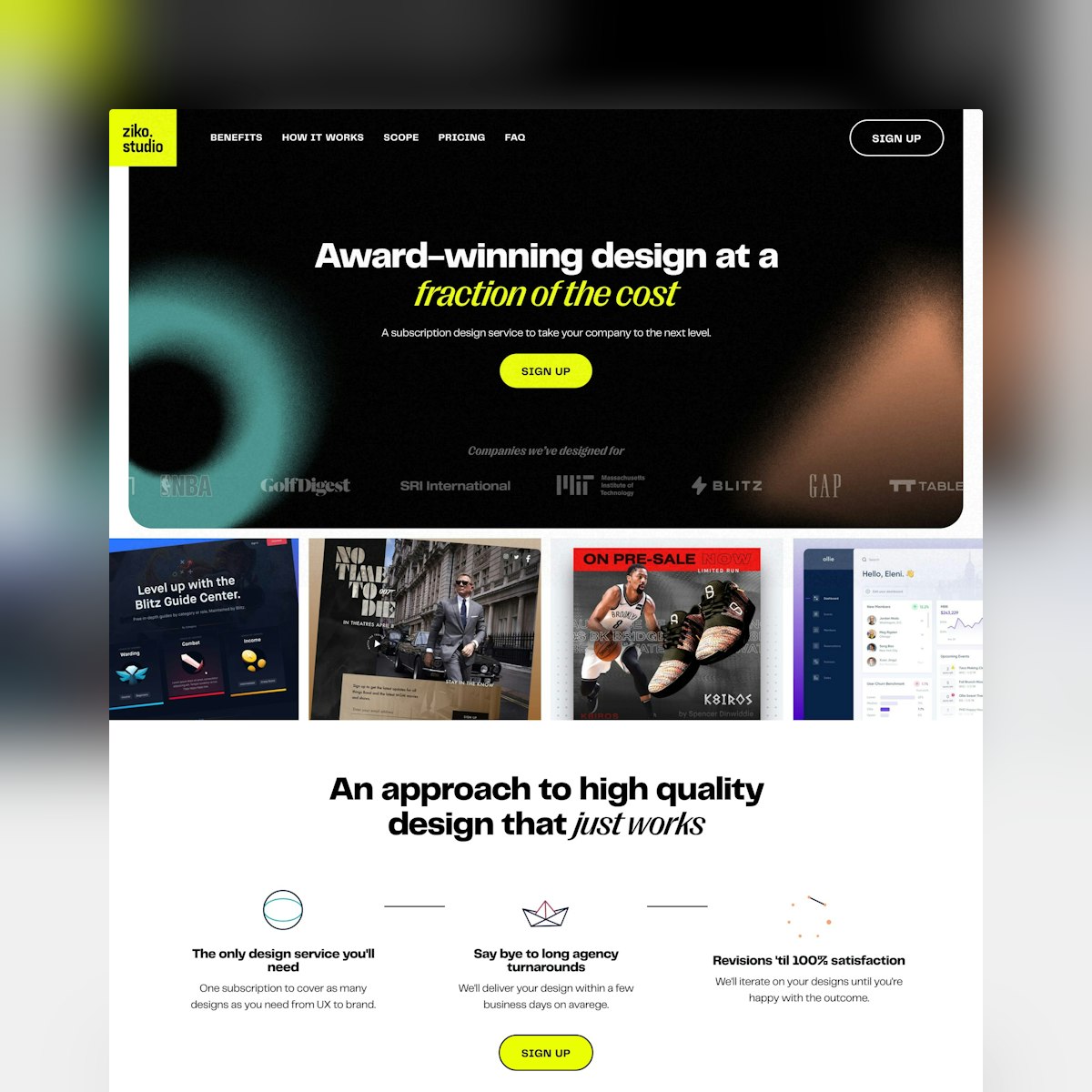 website design idea #316: Website Inspiration: Ziko Studio