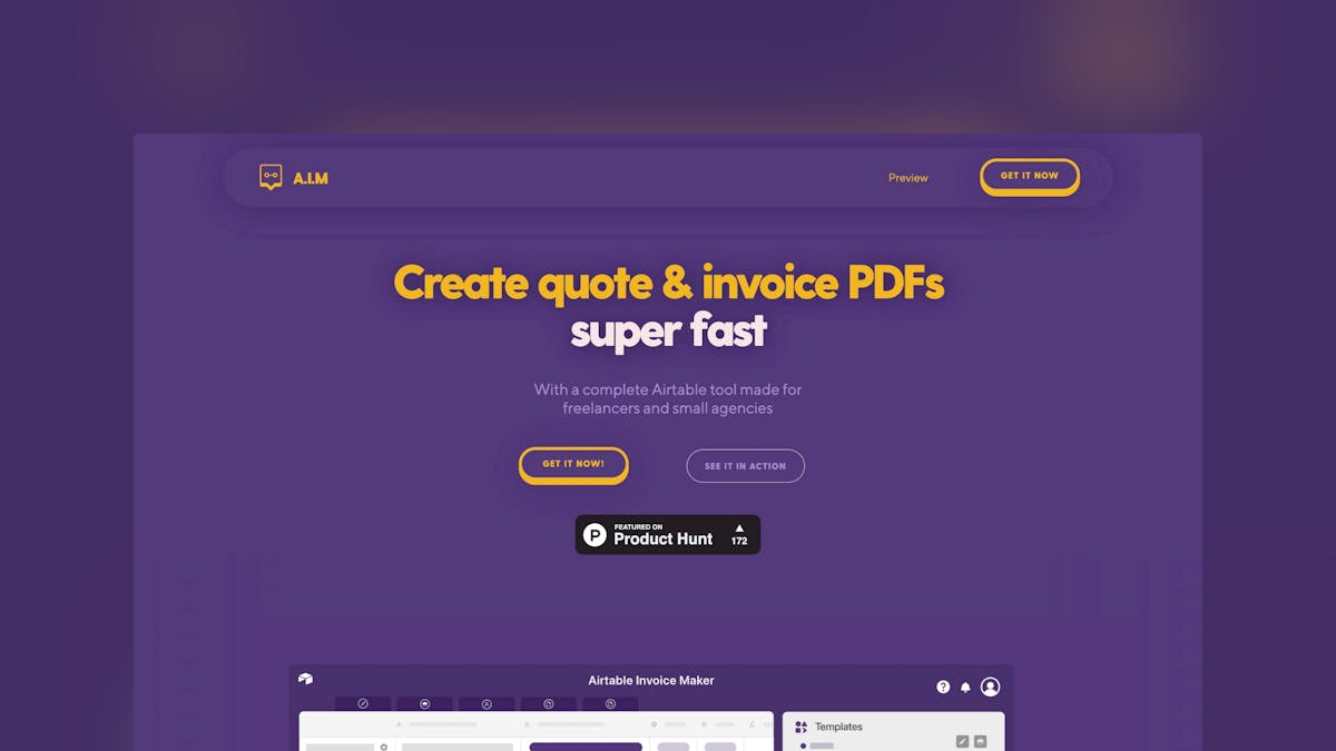 Website Inspiration: Airtable Invoice Maker