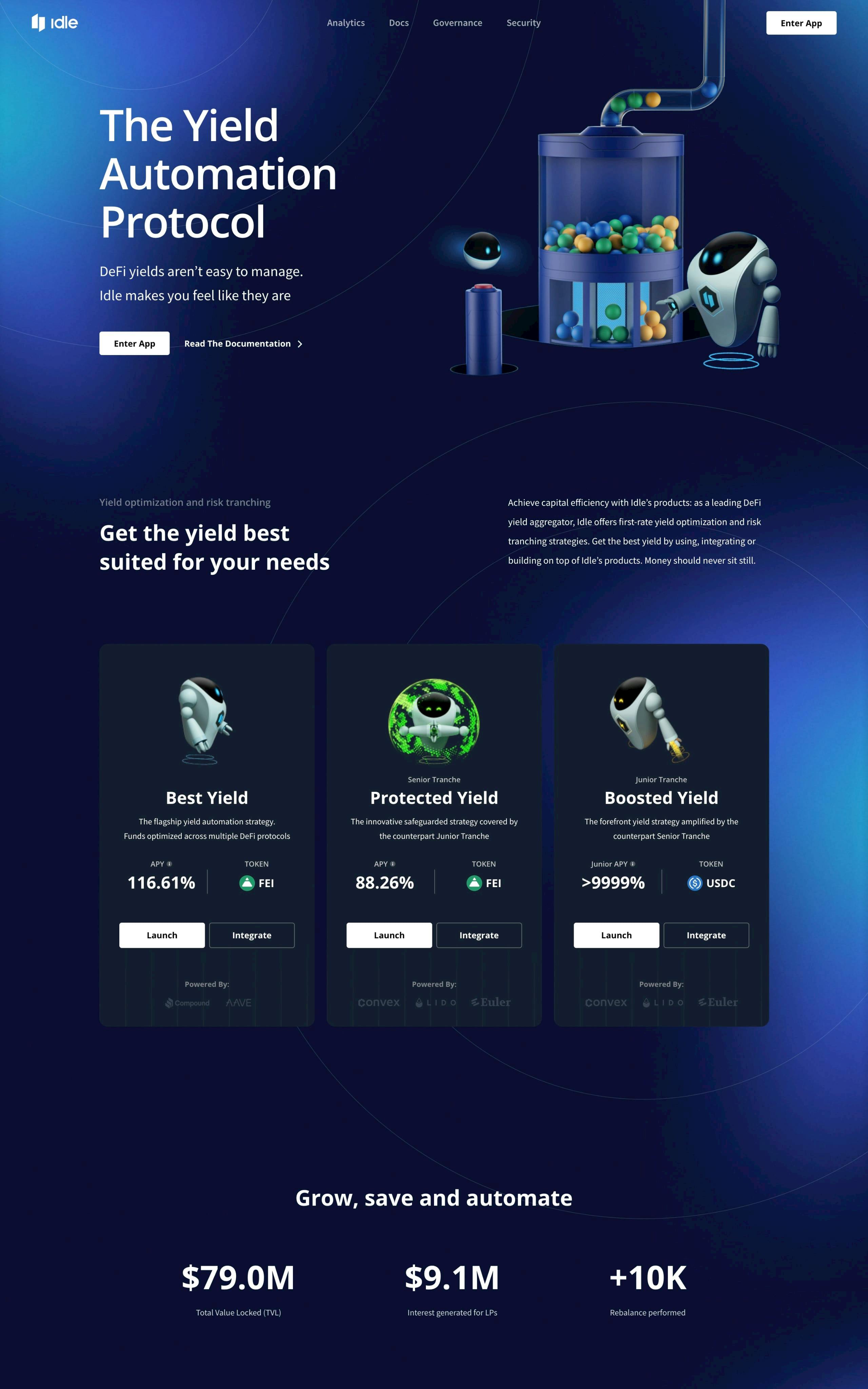 Idle Finance Website Screenshot