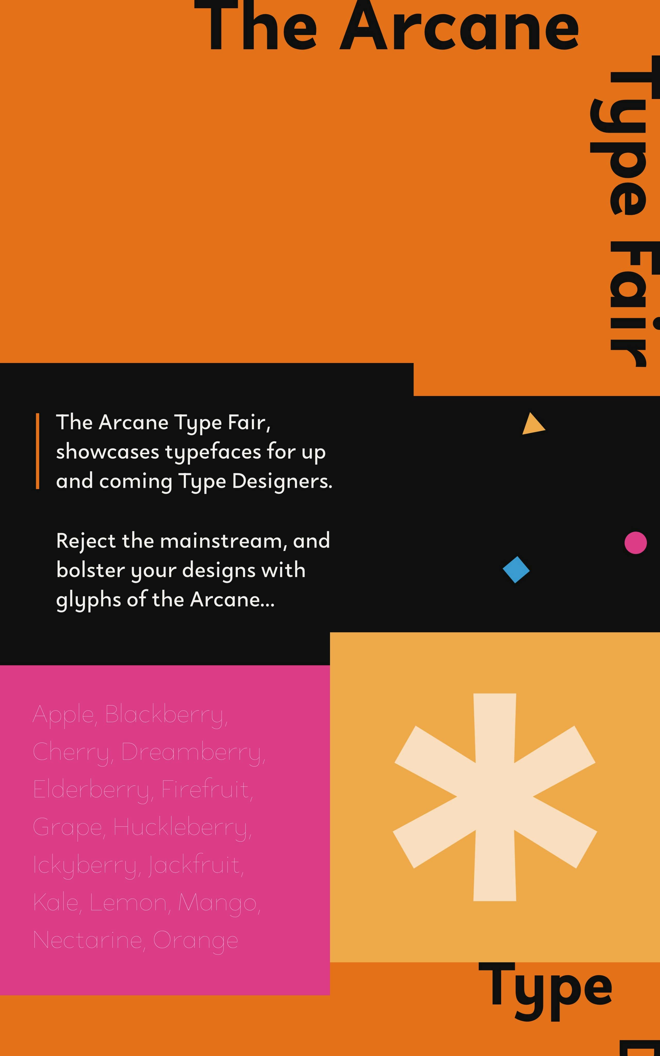 Arcane Type Fair Website Screenshot