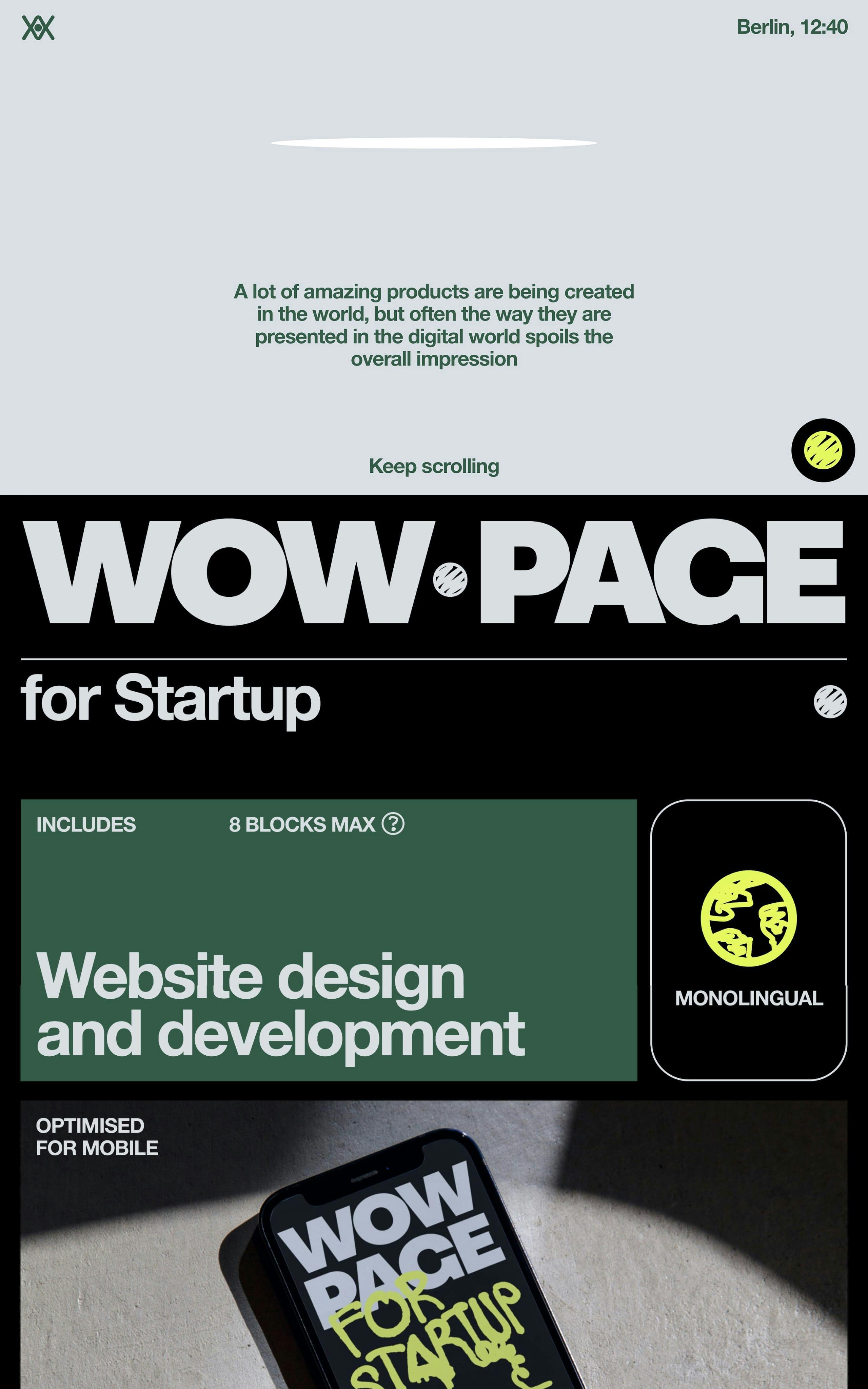 WOW-page Website Screenshot