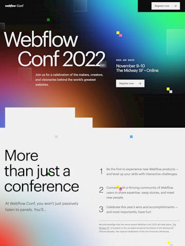 Webflow Conf 2022 Thumbnail Preview