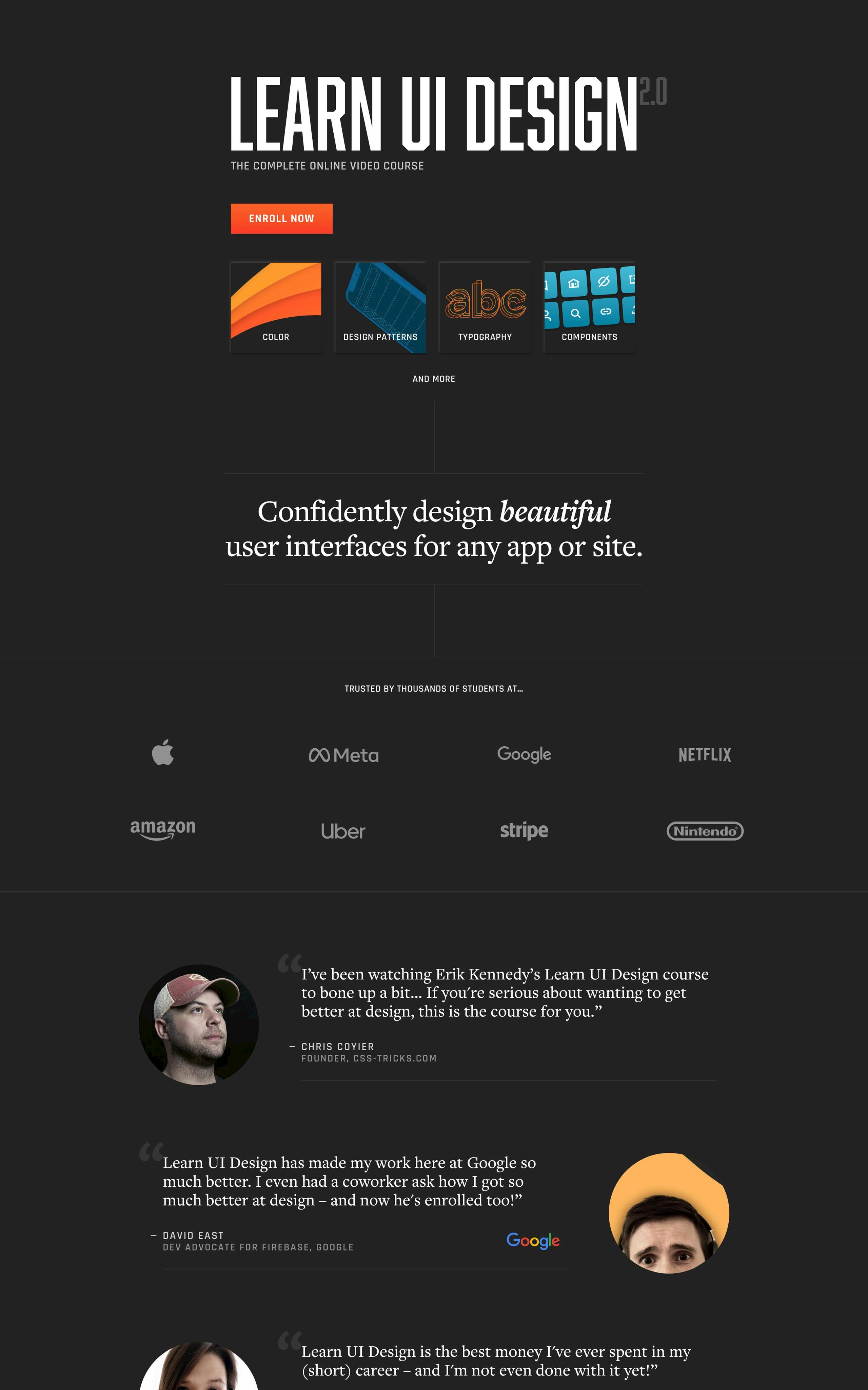 Learn UI Design Website Screenshot