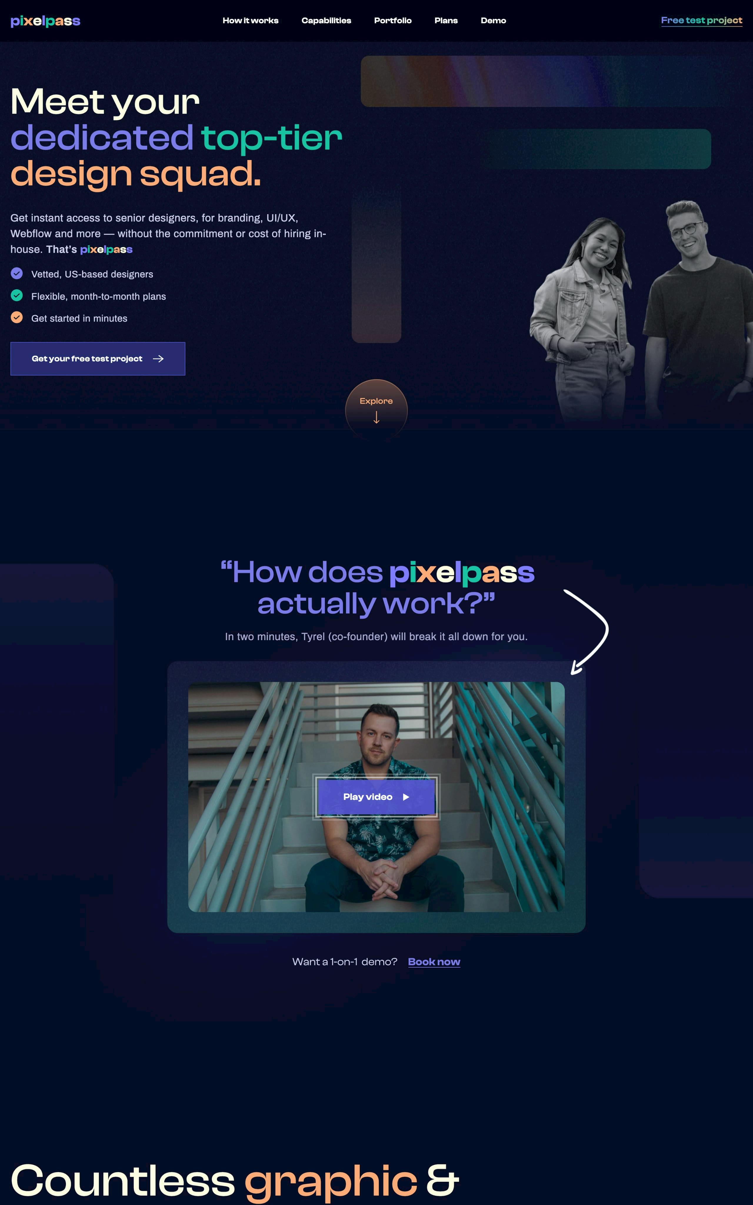 PixelPass Website Screenshot