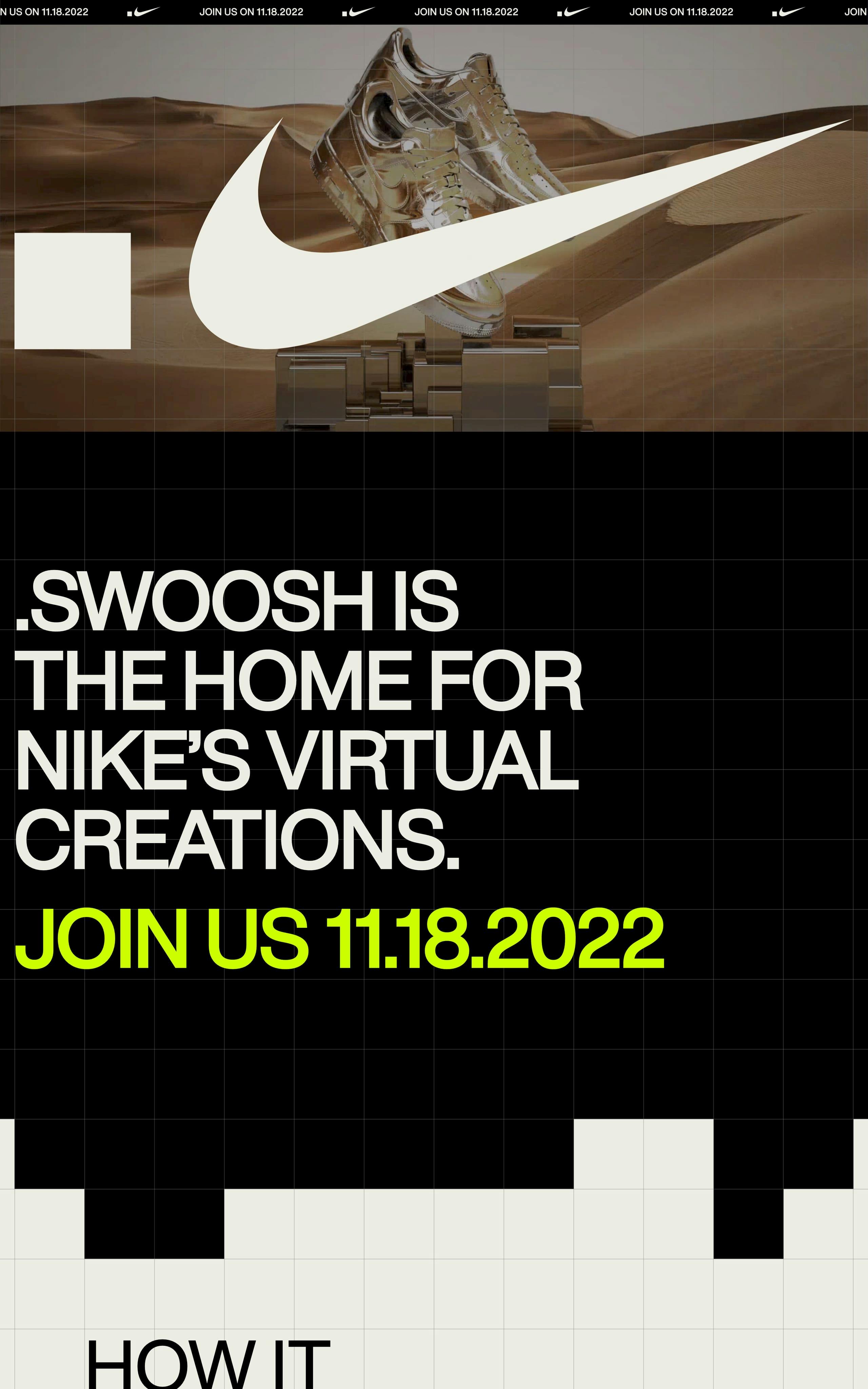 .SWOOSH Website Screenshot