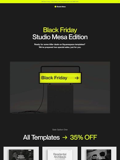 Studio Mesa Black Friday Thumbnail Preview