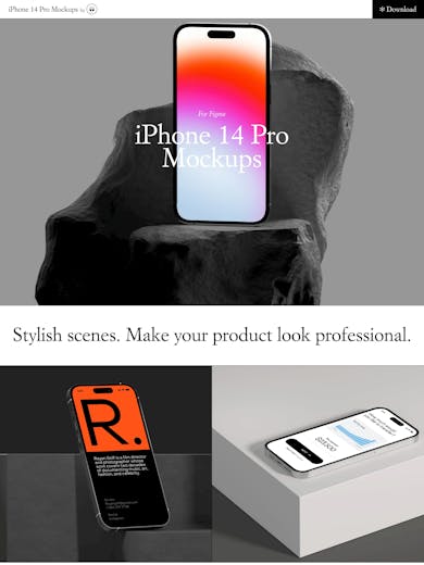 iPhone 14 Pro Mockups Thumbnail Preview
