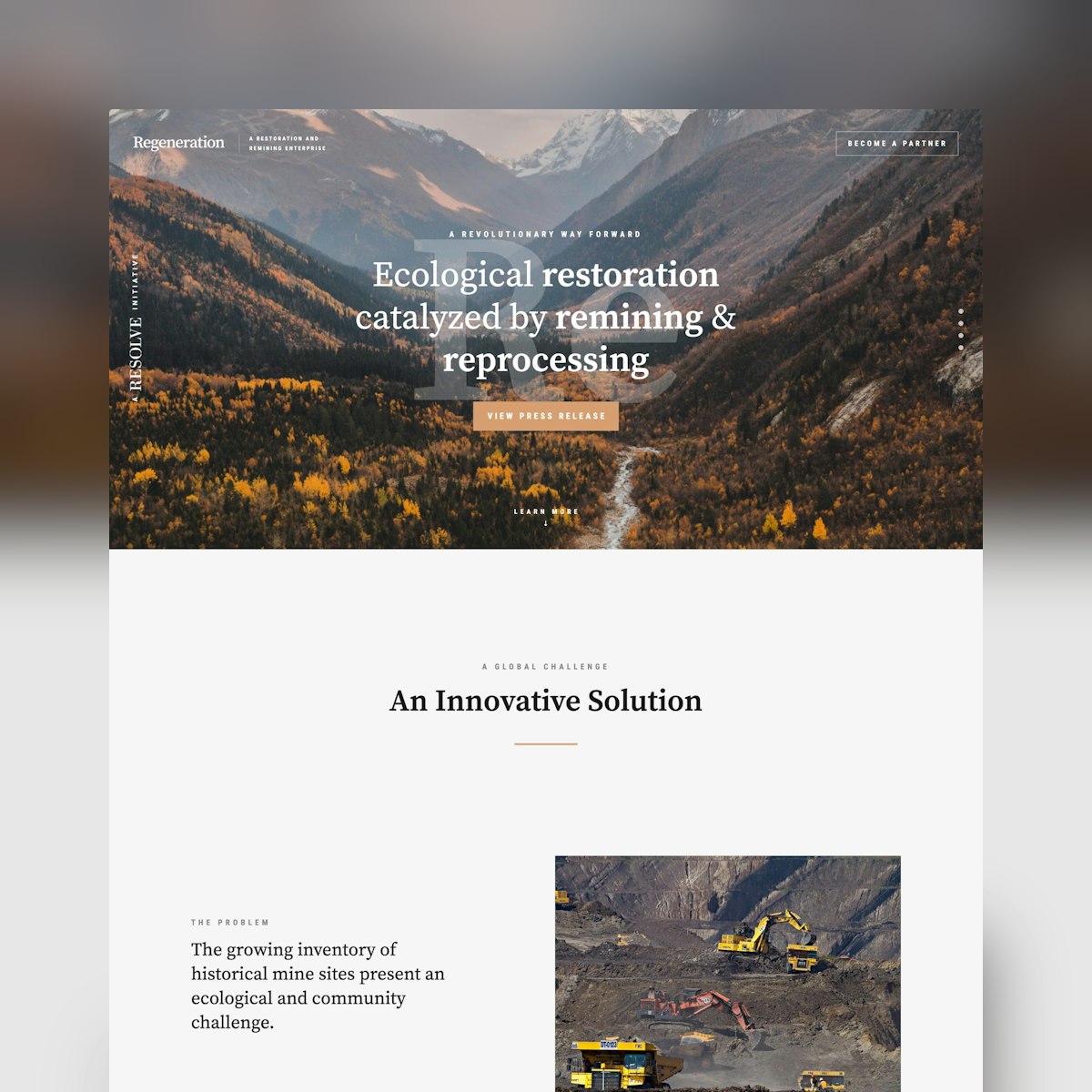 website design idea #137: Website Inspiration: Regeneration
