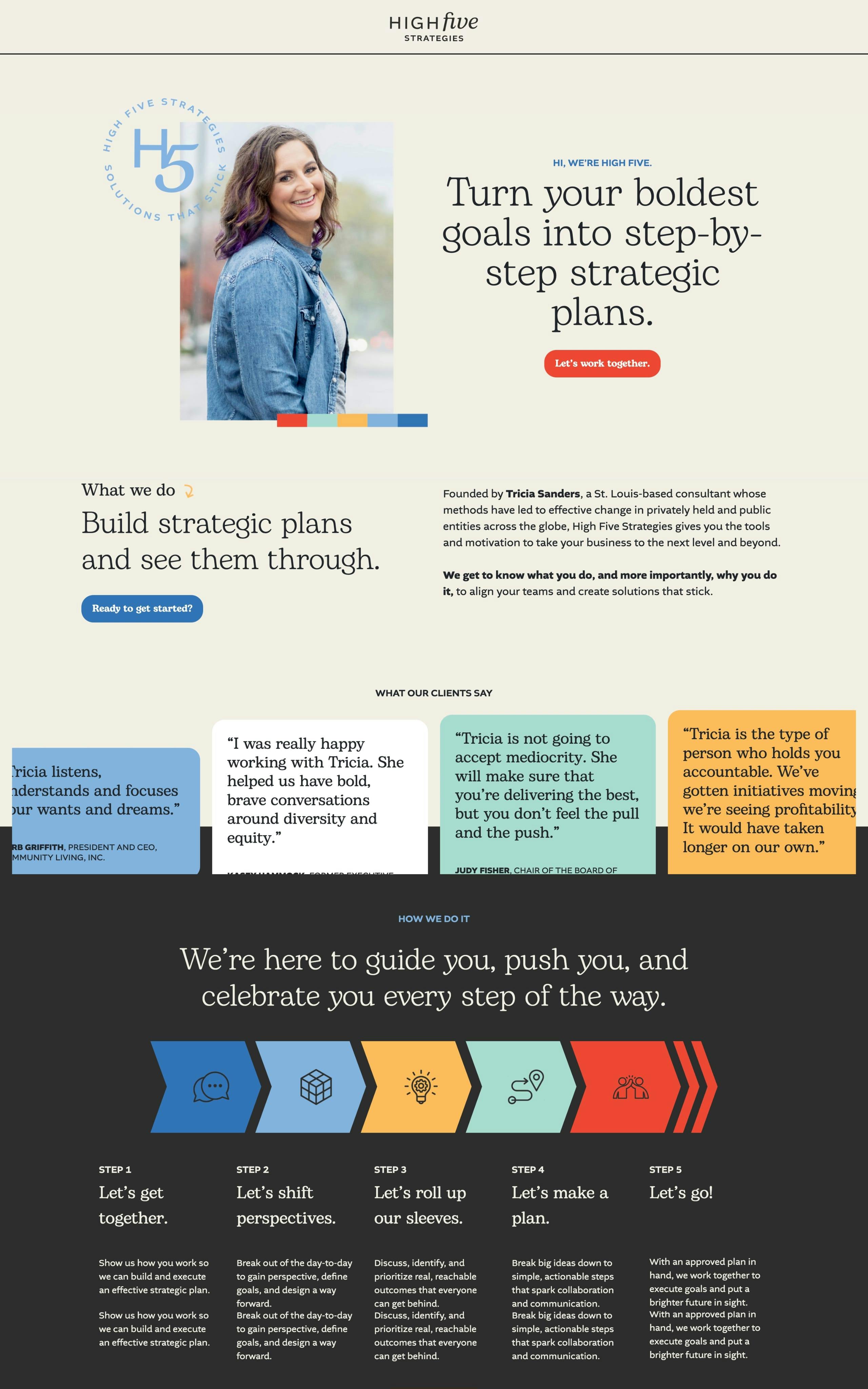 High Five Strategies Website Screenshot