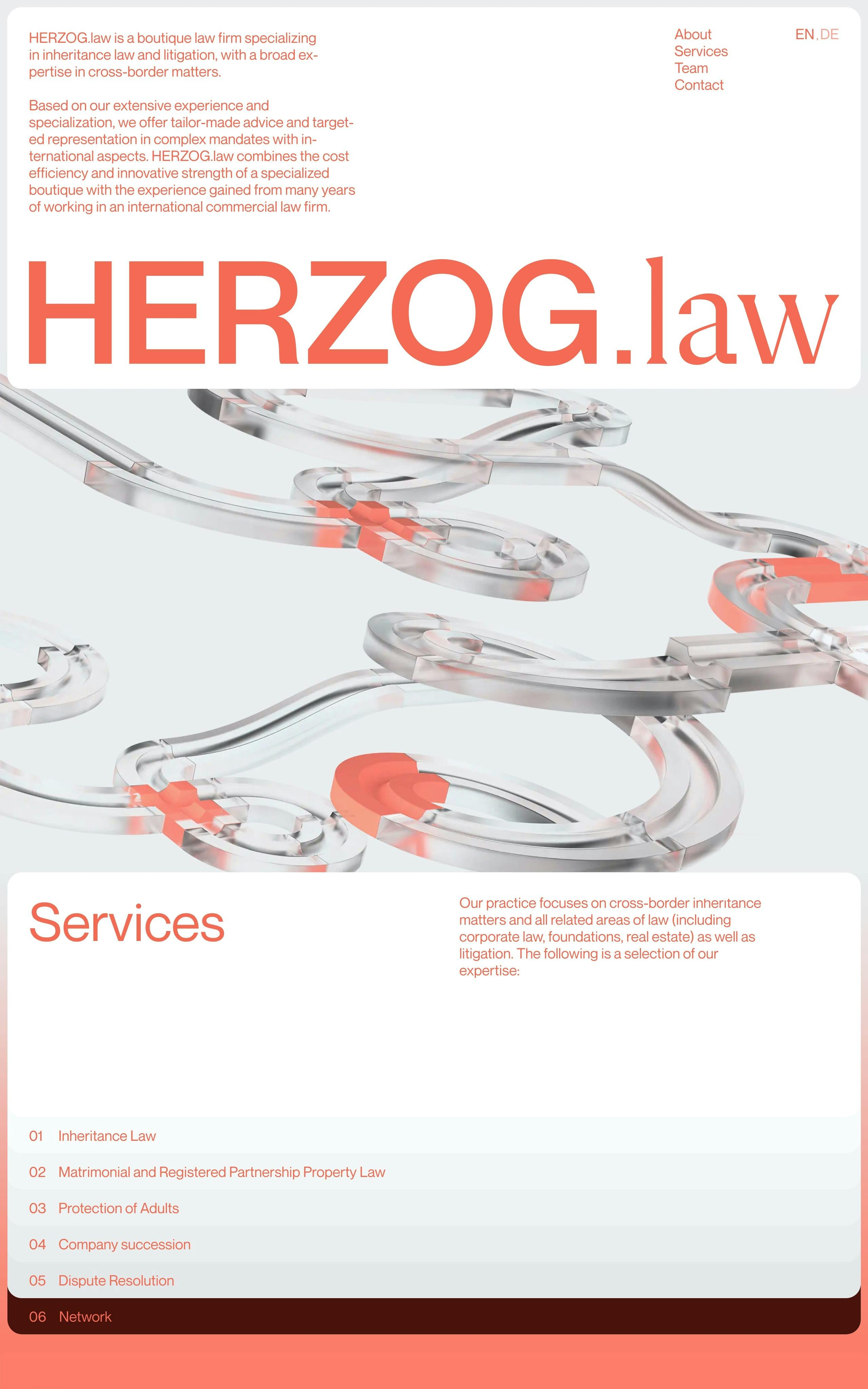 HERZOG.law Website Screenshot