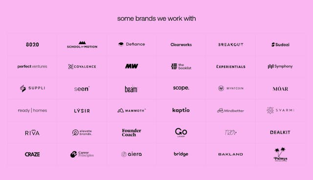 Snowhouse Studio 2022 Year in Review Client Logo Grid Preview