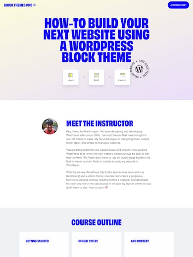 Block Themes Pro Course Thumbnail Preview