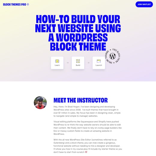 Block Themes Pro Course