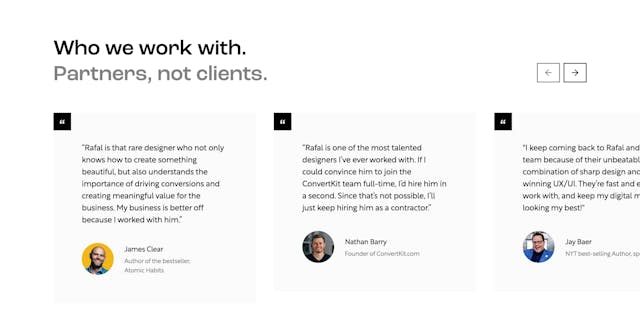 8px.studio Testimonial Slider Preview