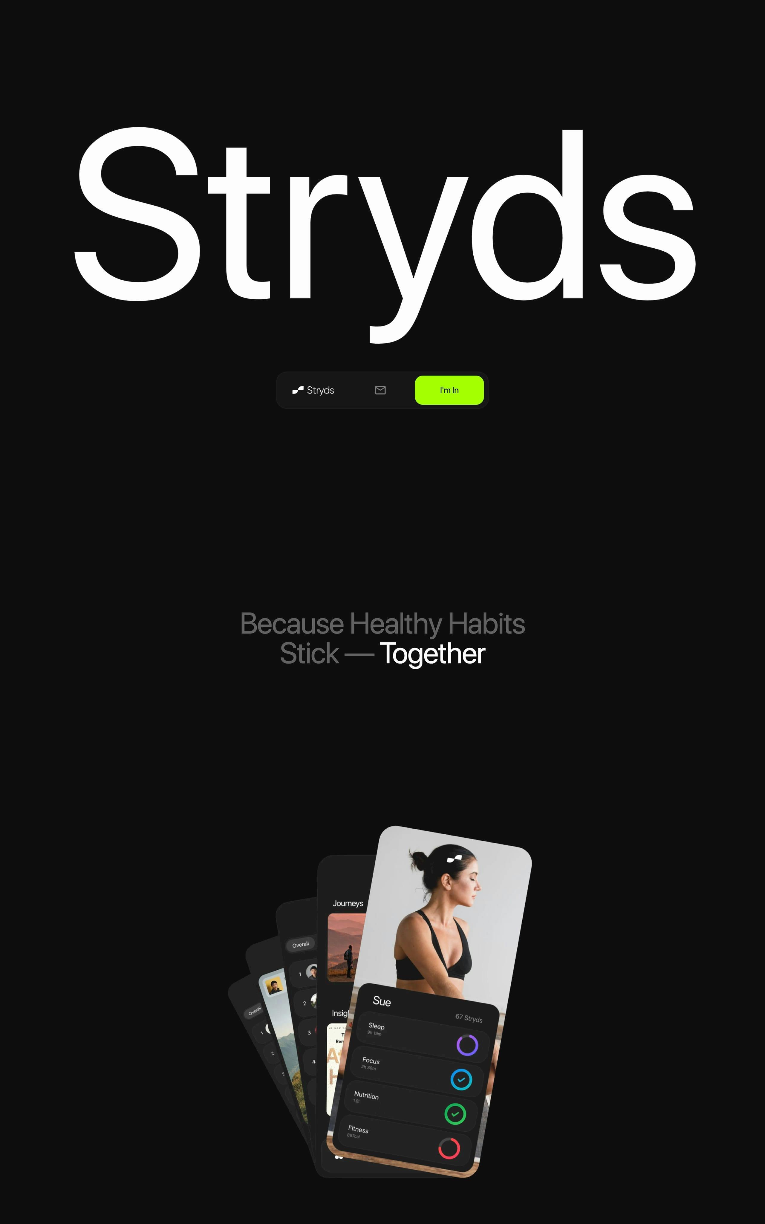 Stryds Website Screenshot