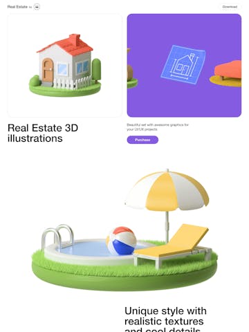 Real Estate 3D illustrations Thumbnail Preview