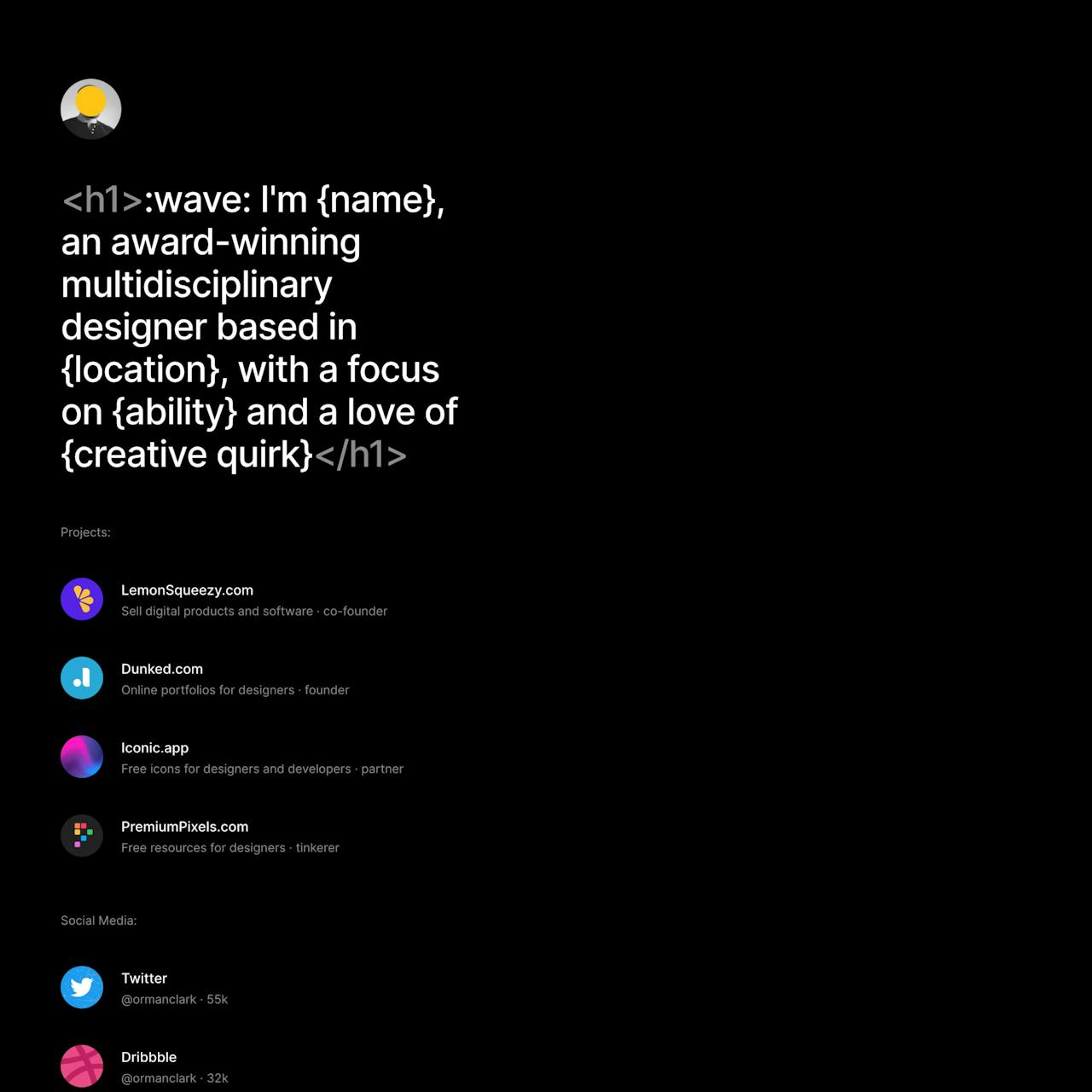 Orman Clark Website Screenshot