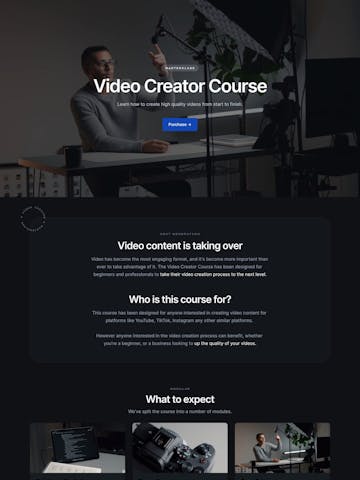 Video Creator Course Thumbnail Preview
