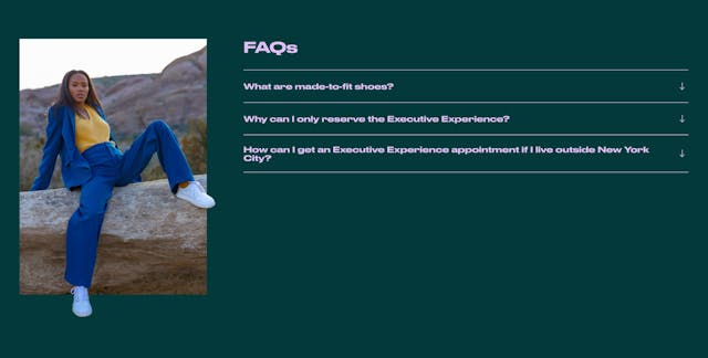 Executive Experience – IAMBIC FAQ Accordion Preview