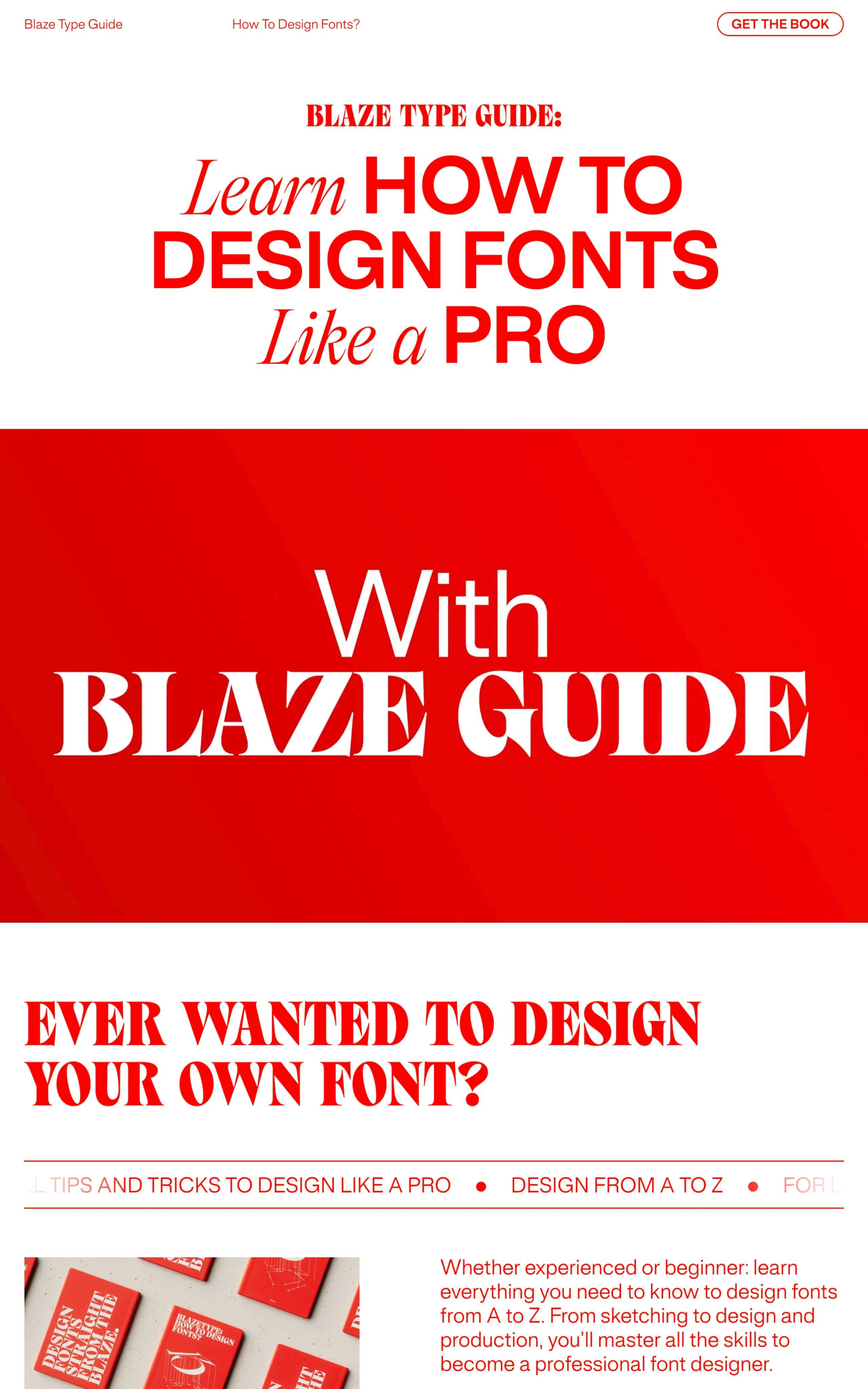 Blaze Type Guide Website Screenshot