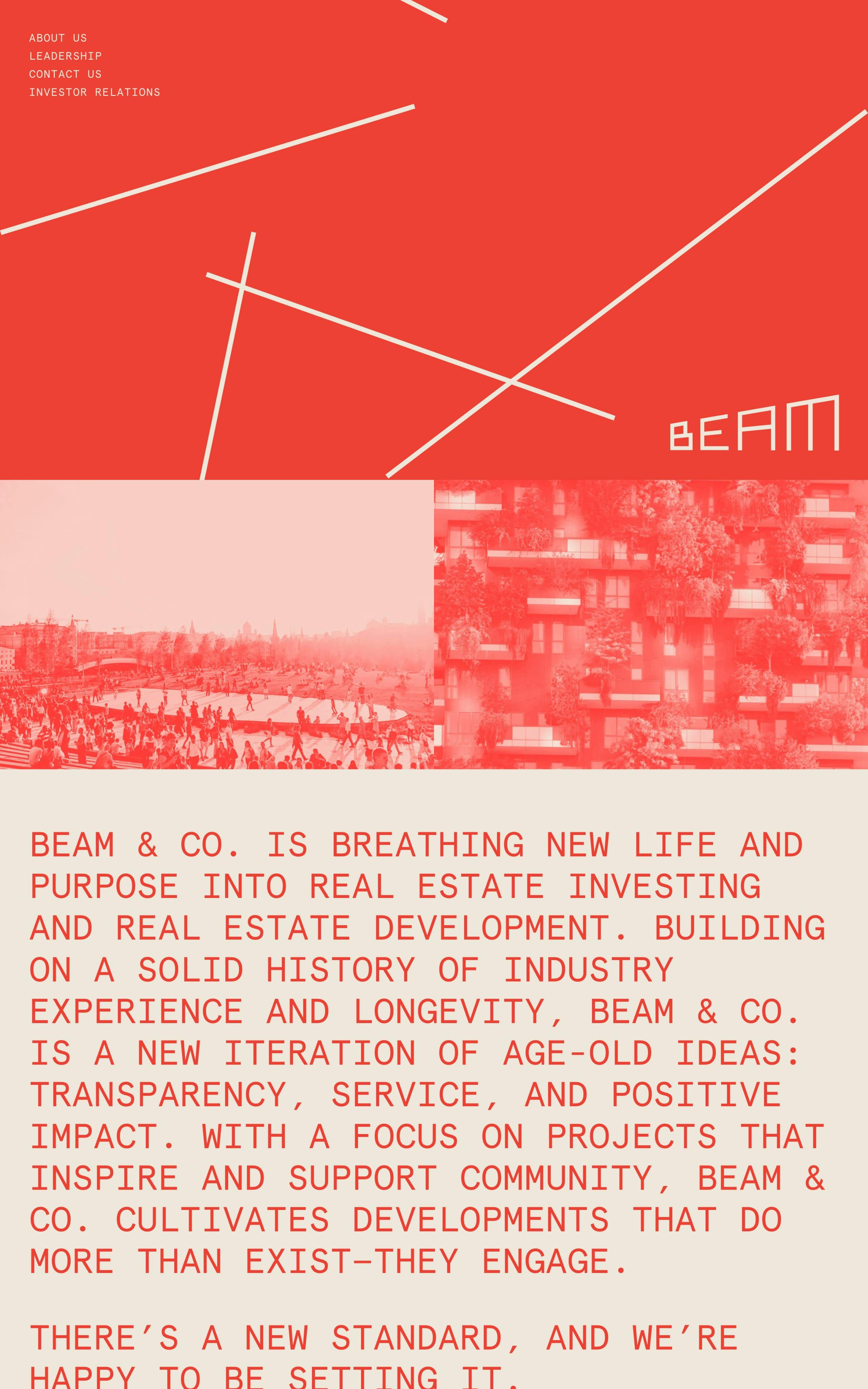 BEAM Website Screenshot