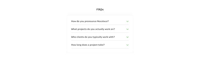 Nocoloco FAQ Accordion Preview