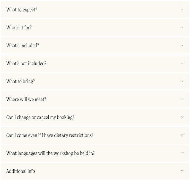 Pimpinella FAQ Accordion Preview