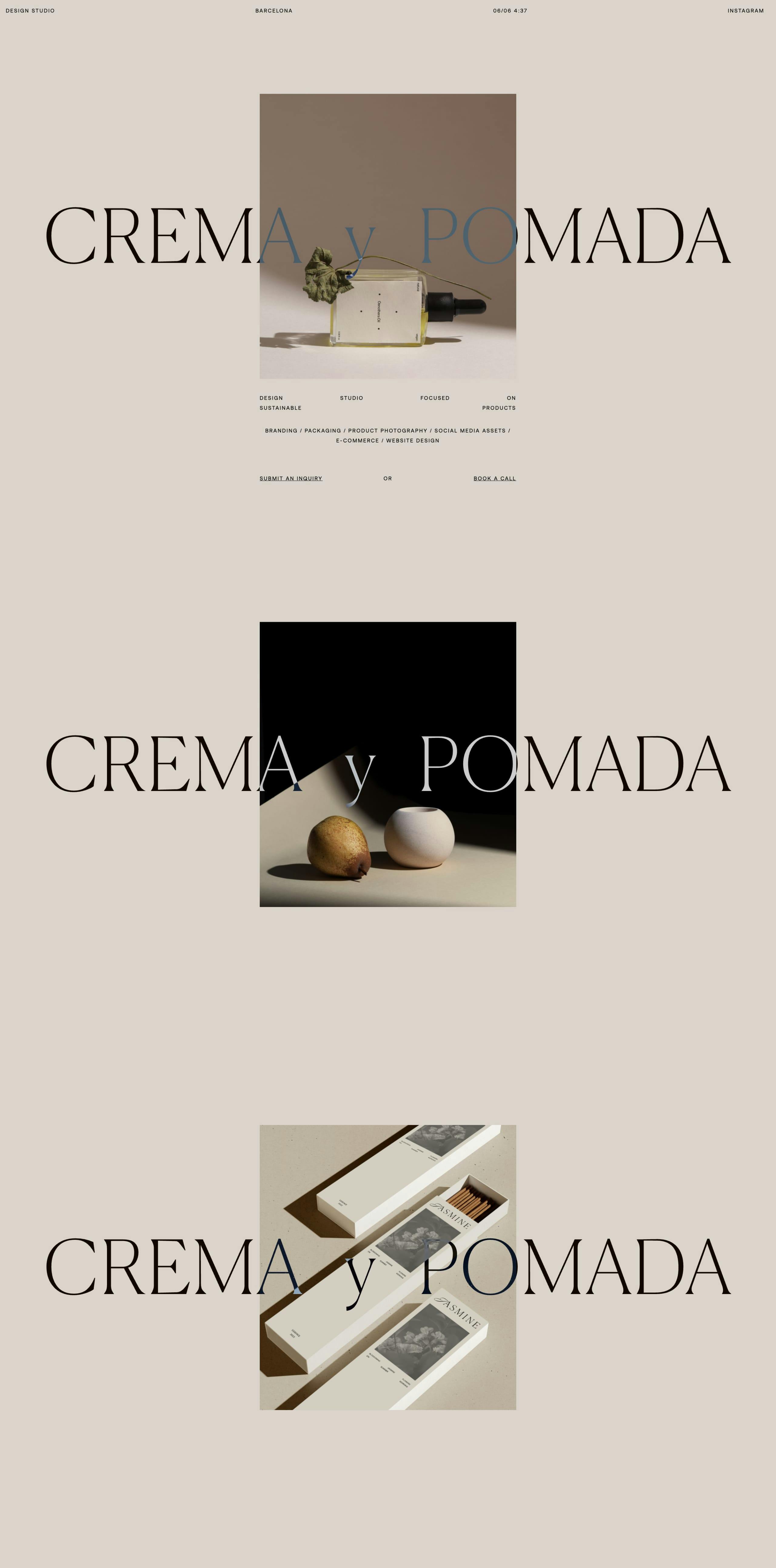 Crema y Pomada Website Screenshot