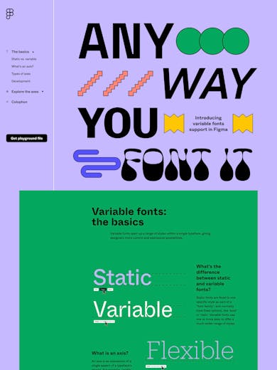 Variable fonts support in Figma Thumbnail Preview