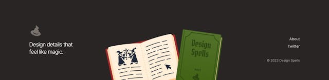 Design Spells Big Footer Preview