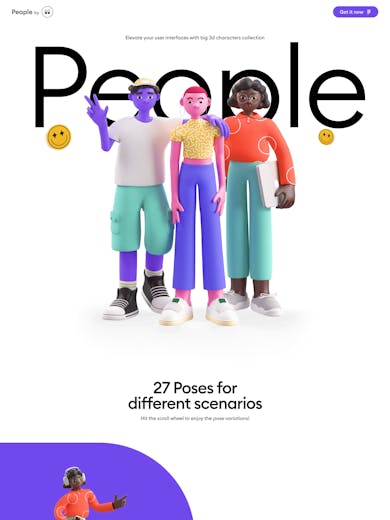 People 3D Characters Thumbnail Preview