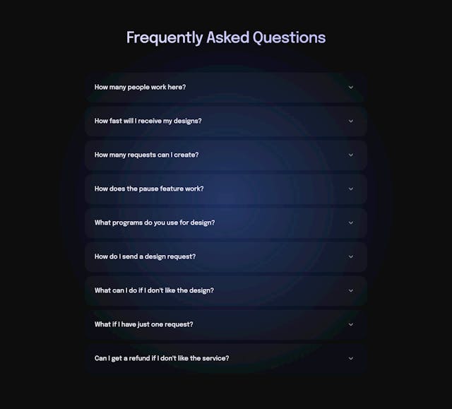 Ravlay FAQ Accordion Preview