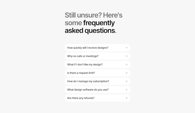 Endless FAQ Accordion Preview