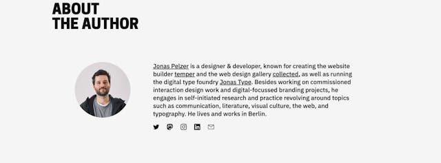 slideFrame Biography Preview