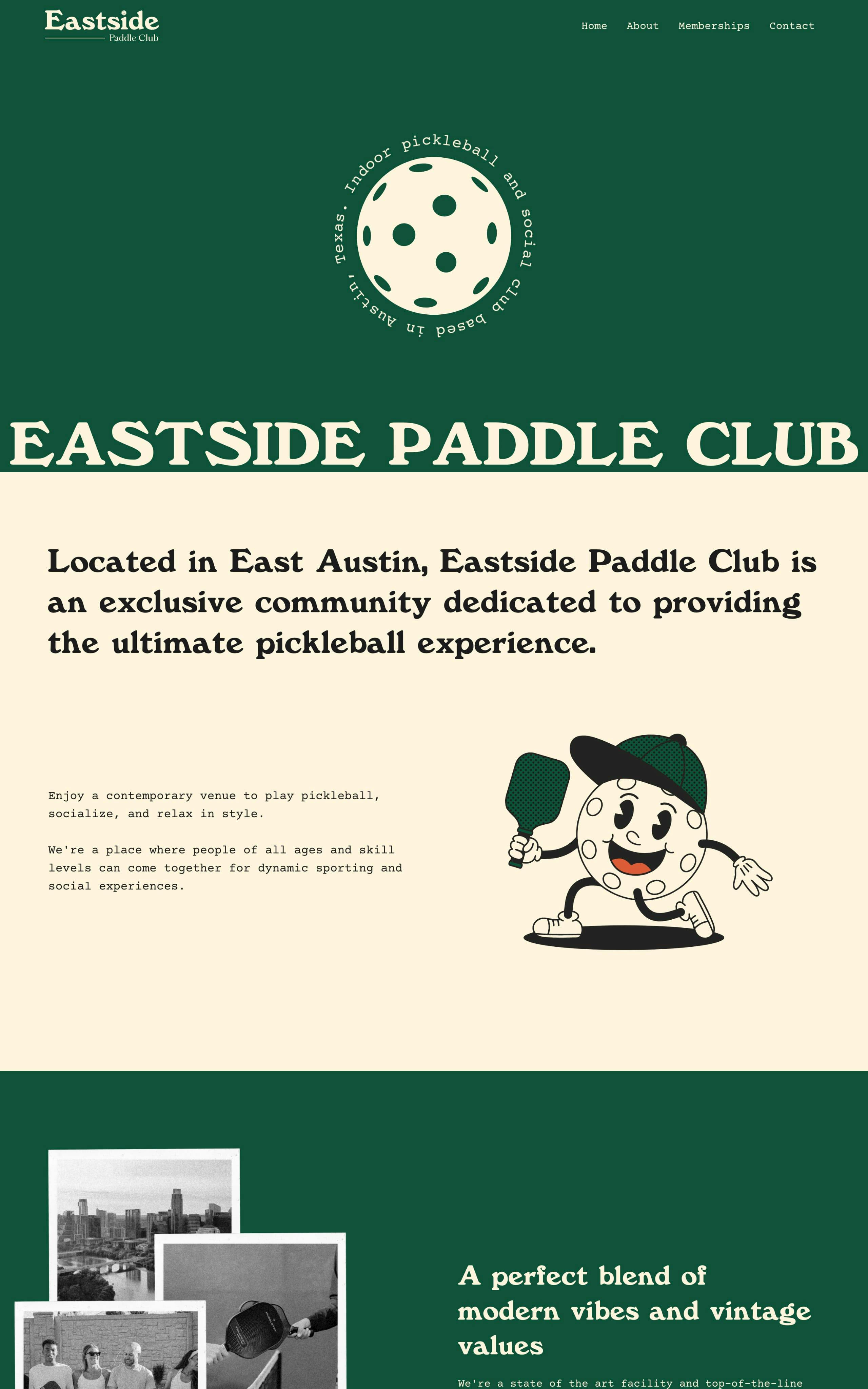 Eastside Paddle Club Website Screenshot