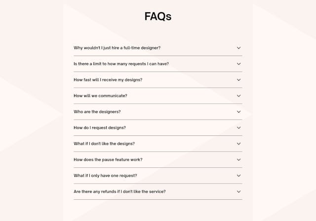DesignShip FAQ Accordion Preview
