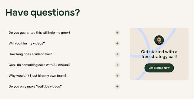 HeyFriends! FAQ Accordion Preview