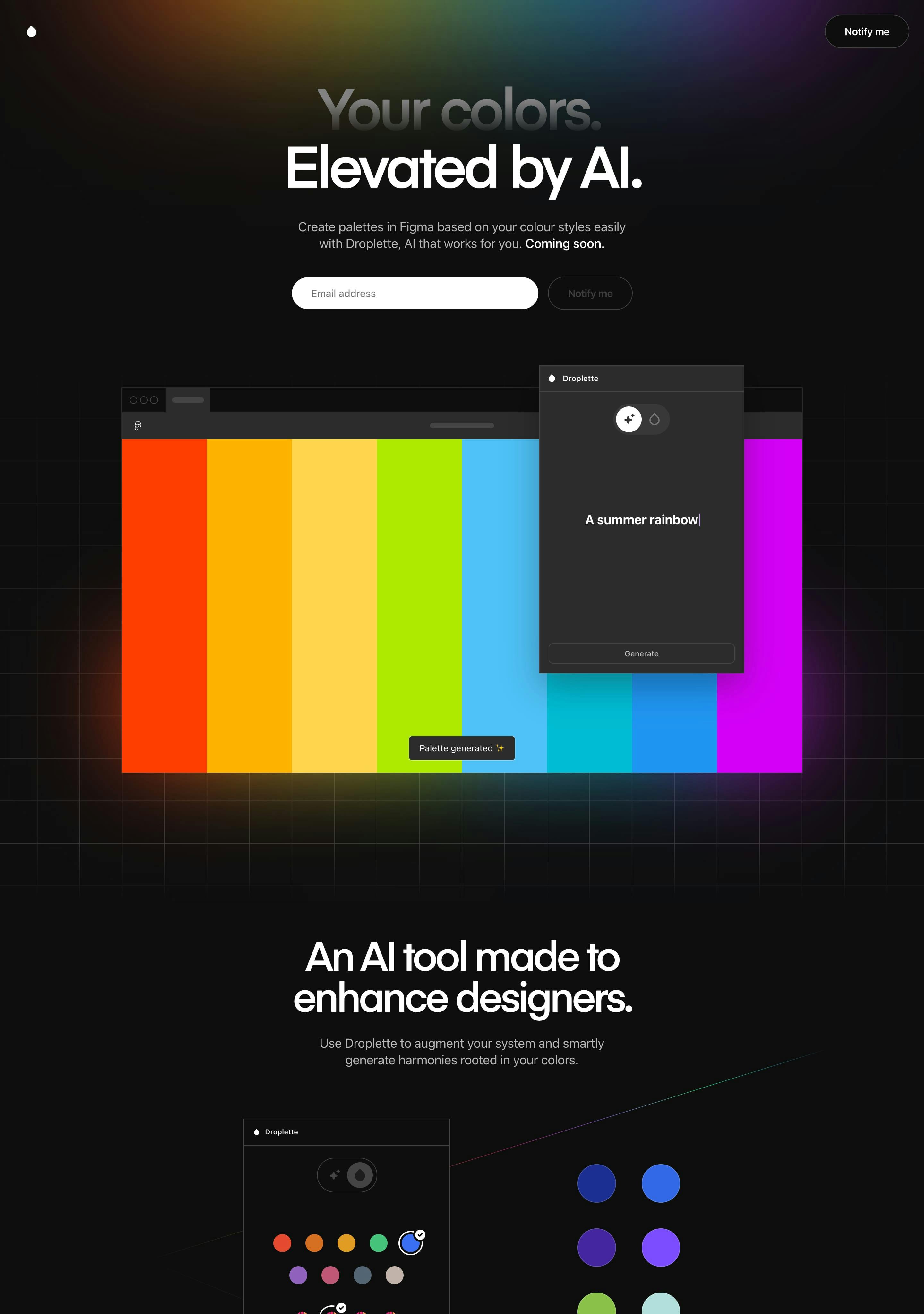 Droplette Website Screenshot