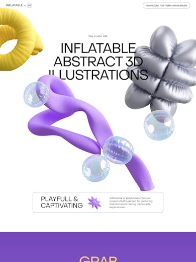Inflatable Abstract 3D Illustrations Thumbnail Preview